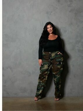 Camouflage Cargo Joggers - Green Camo